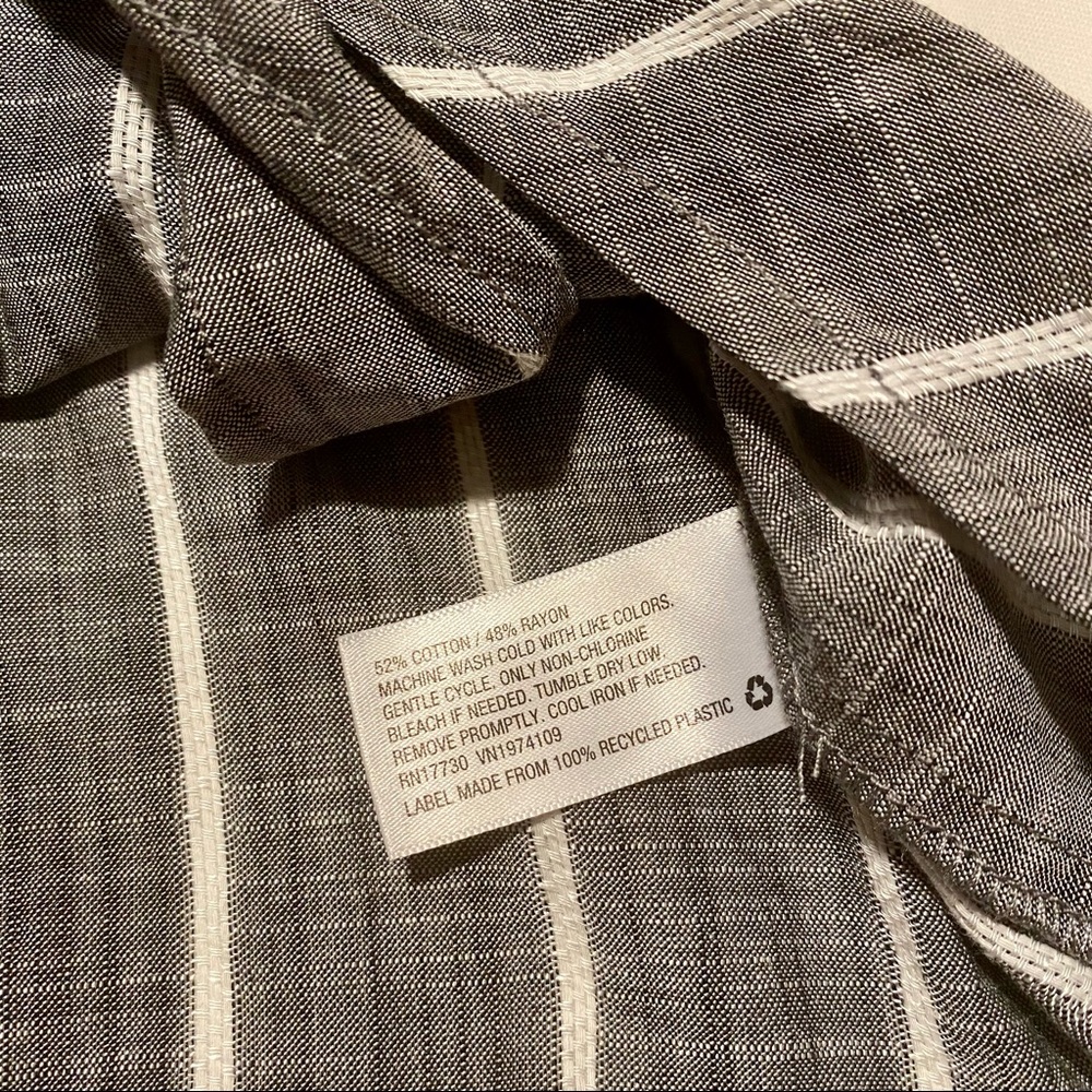 Striped Grey Universal Thread Button Down - Picture 7 of 7